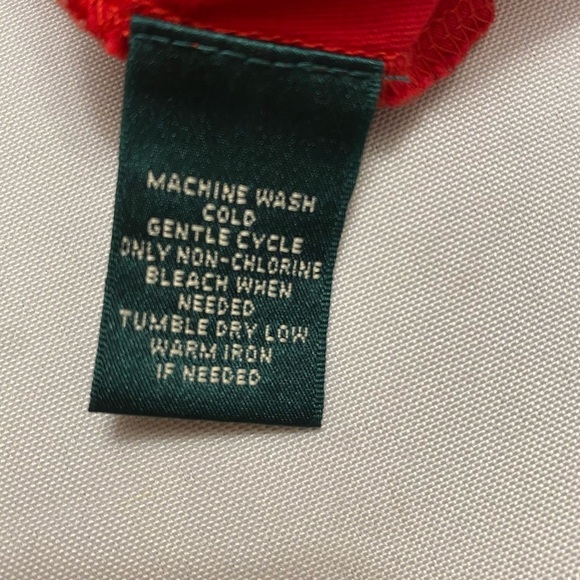 Lauren Ralph Lauren Top Women 1X Red Pullover Blouse Casual Preppy Breathable - Picture 8 of 10